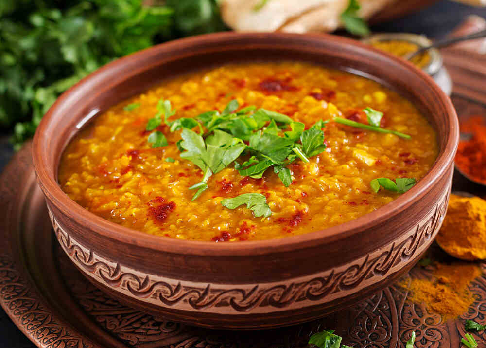 pakistani dal Dishes on the table of al naeem restaurant in hatta